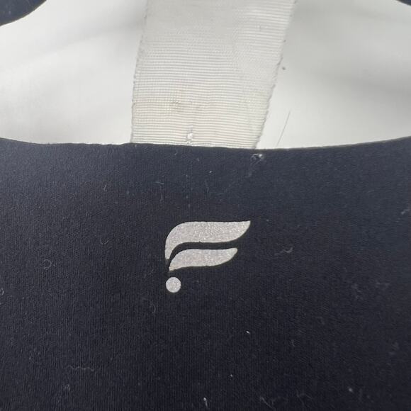 Fabletics Black Sports Bra Racer Back Cross Straps Purple Gray Women's 2XL - Picture 5 of 7